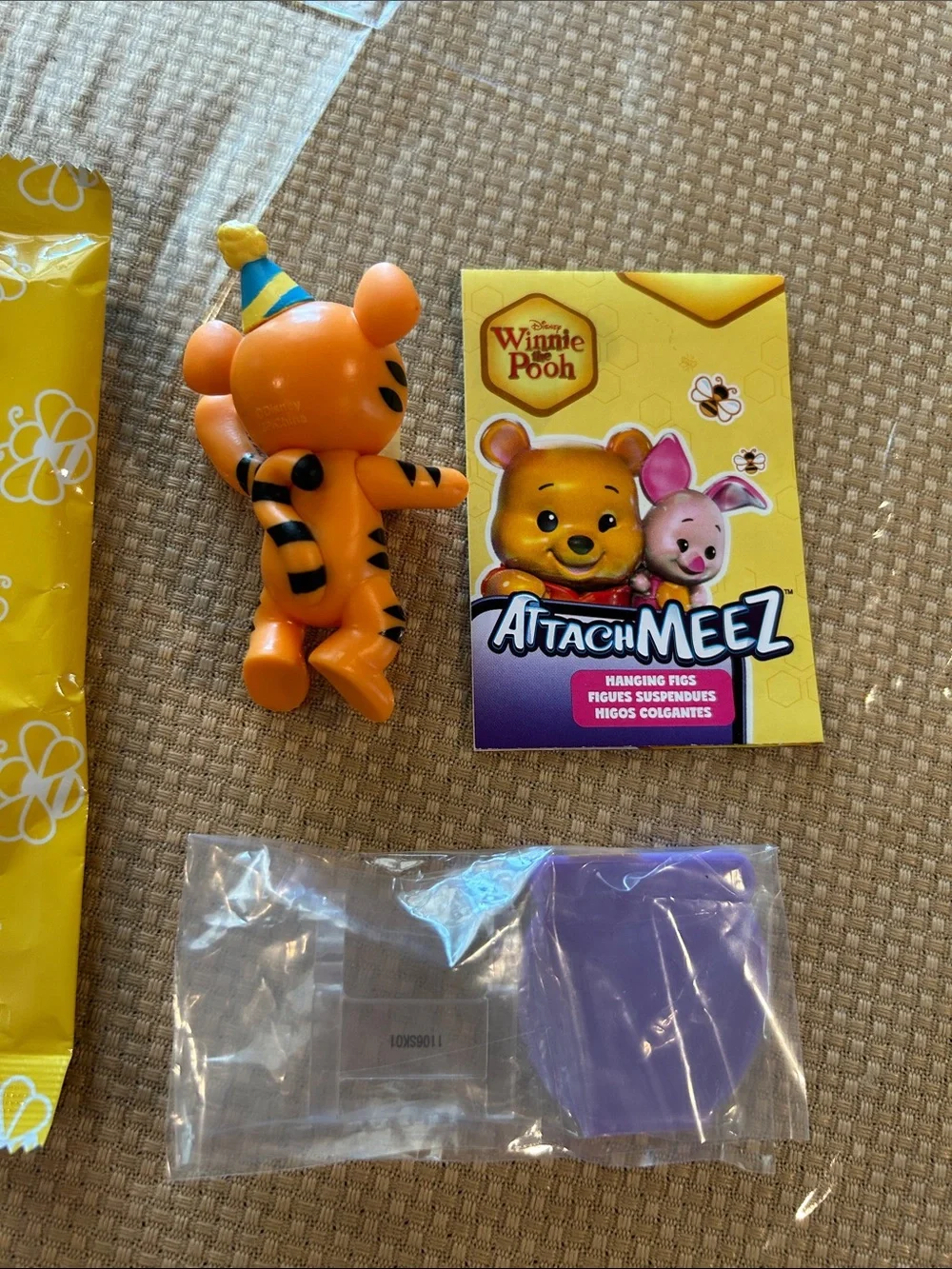 Tigger Party Hat Attachmeez with Purple Honey Pot and Stand for Display